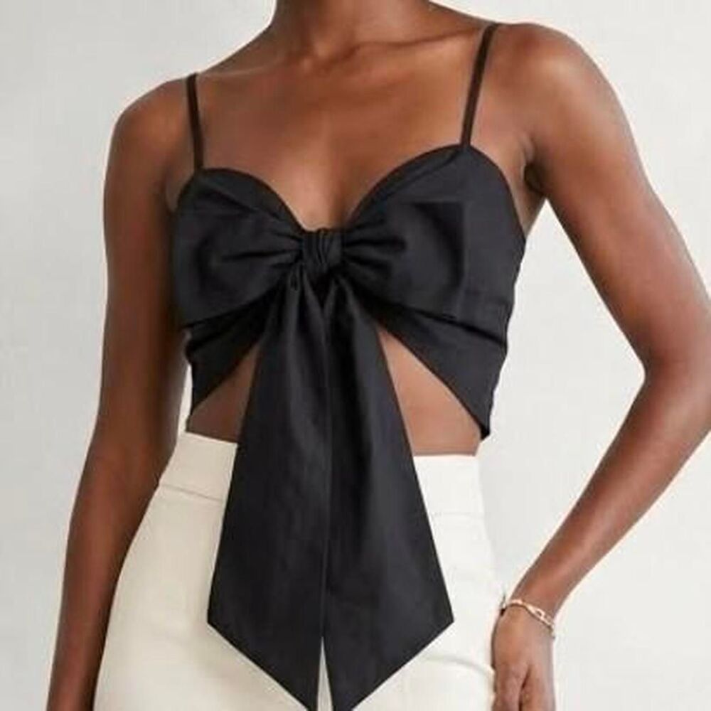 New-york-company Women's Black Crop-top